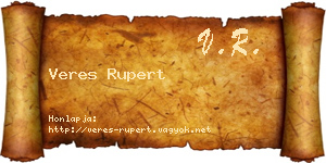 Veres Rupert névjegykártya